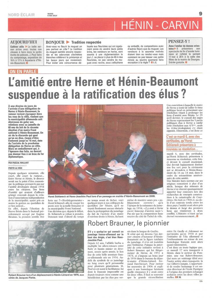 AdH Article NE du 6 mai 2014
