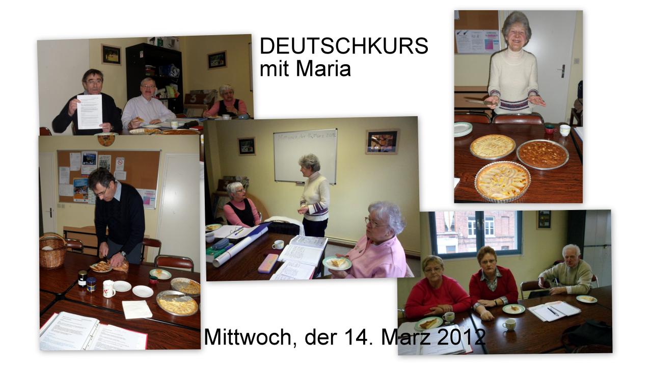 DEUTSCHKURS mit Maria mercredi 14-03-2012