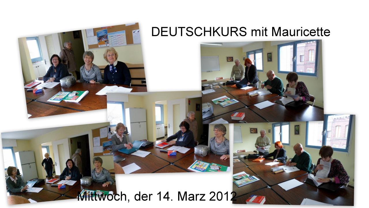 DEUTSCHKURS mit Mauricette  mercredi 14-03-2012